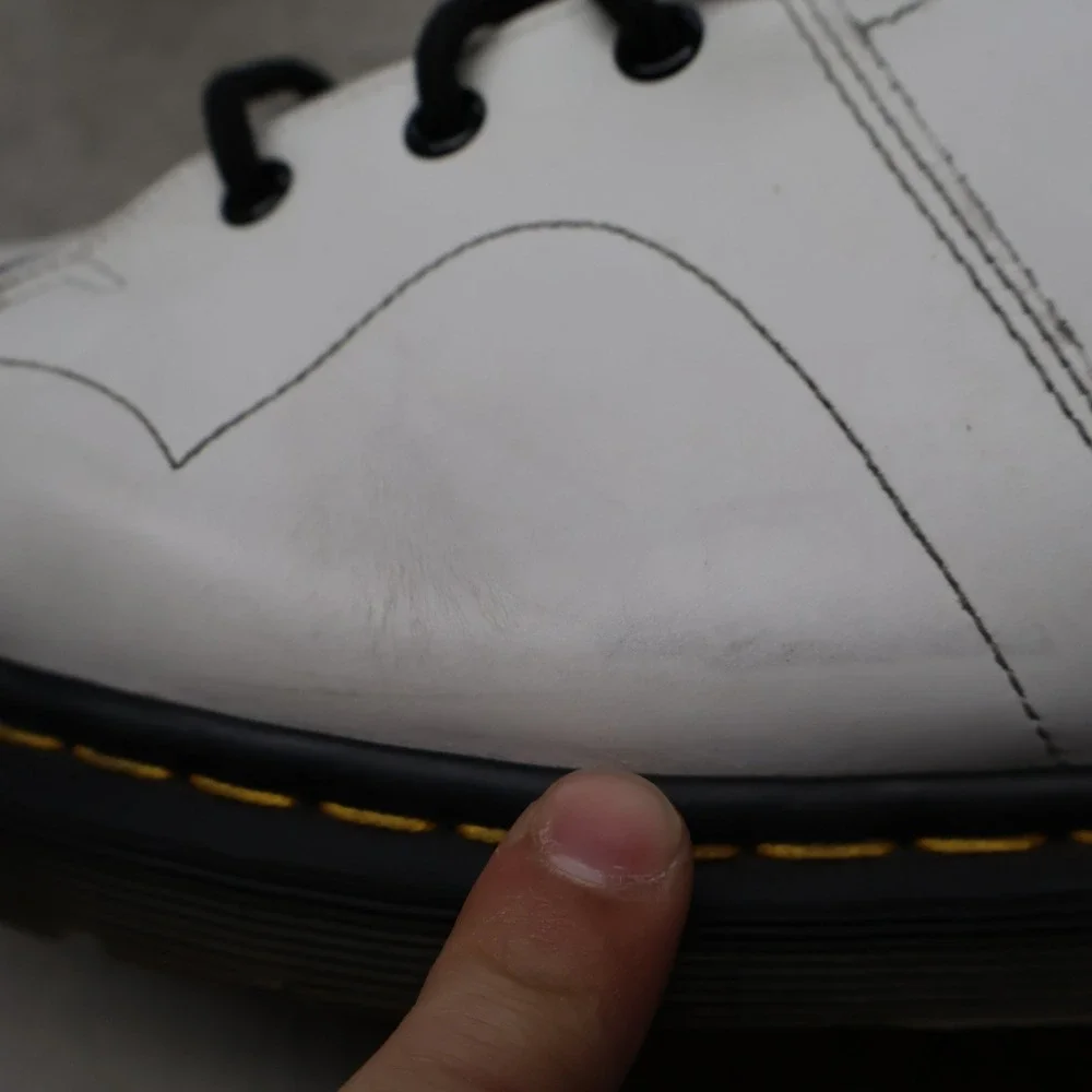 Dr. Martens Unisex M10 W11 Combat Boots White Church Ankle Lace Up Casual AW004